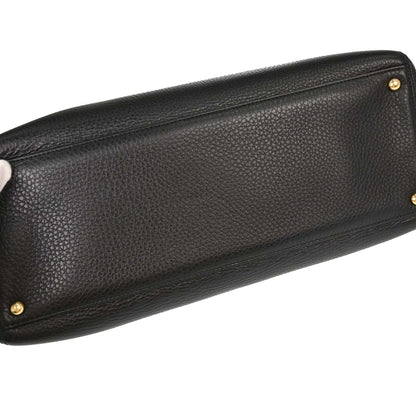 Chanel Black Deerskin Executive Cerf 2way Shoulder Tote Bag