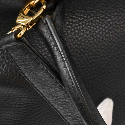 Chanel Black Deerskin Executive Cerf 2way Shoulder Tote Bag
