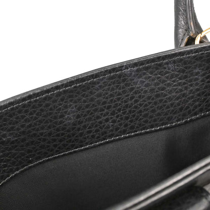 Chanel Black Deerskin Executive Cerf 2way Shoulder Tote Bag