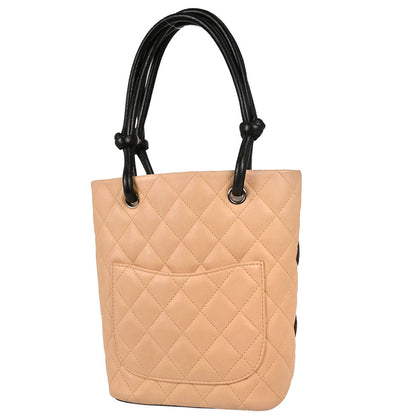 Chanel Beige Calfskin Cambon Ligne Tote Handbag