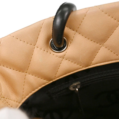 Chanel Beige Calfskin Cambon Ligne Tote Handbag