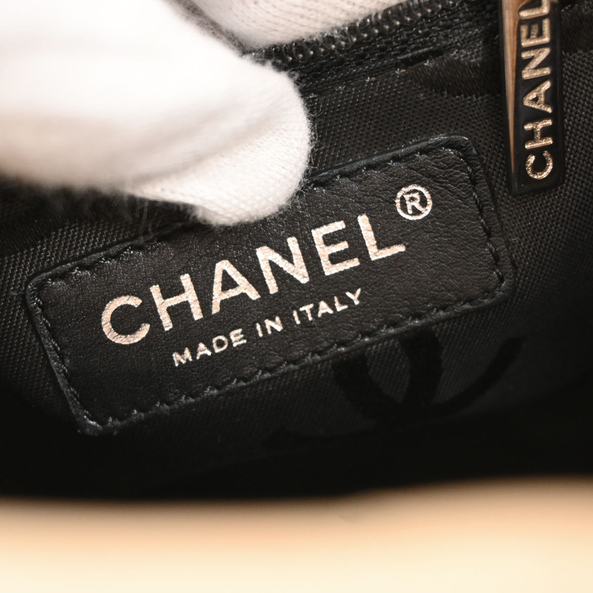 Chanel Beige Calfskin Cambon Ligne Tote Handbag