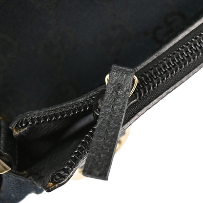 Gucci Black Canvas GG Abbey D Ring Handbag