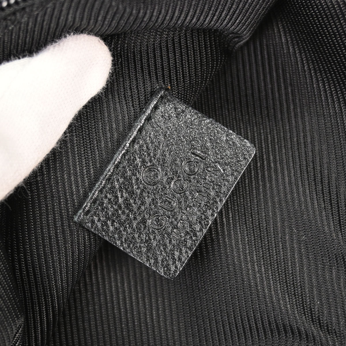 Gucci Black Canvas GG Abbey D Ring Handbag