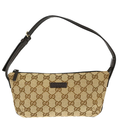 Gucci Beige Brown Canvas GG Handbag