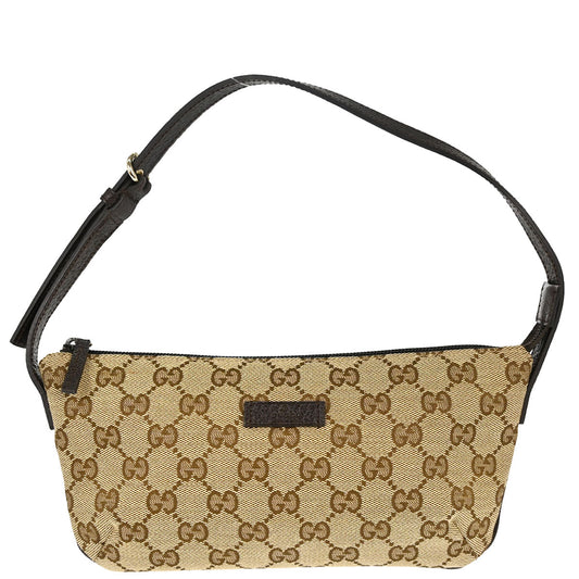 Gucci Beige Brown Canvas GG Handbag