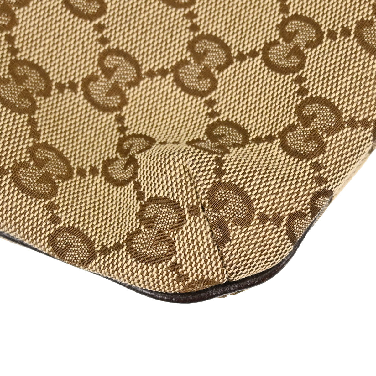 Gucci Beige Brown Canvas GG Handbag