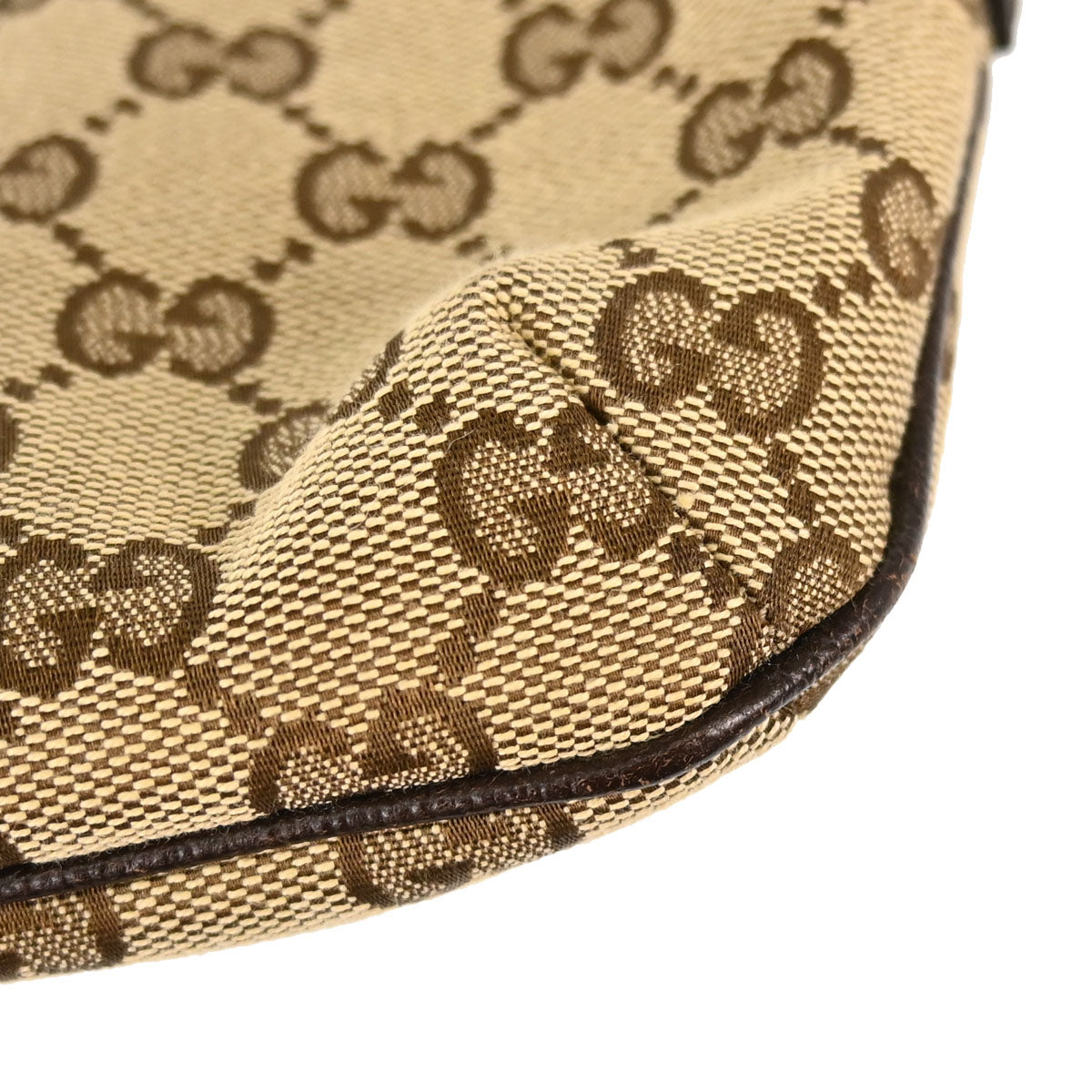 Gucci Beige Brown Canvas GG Handbag