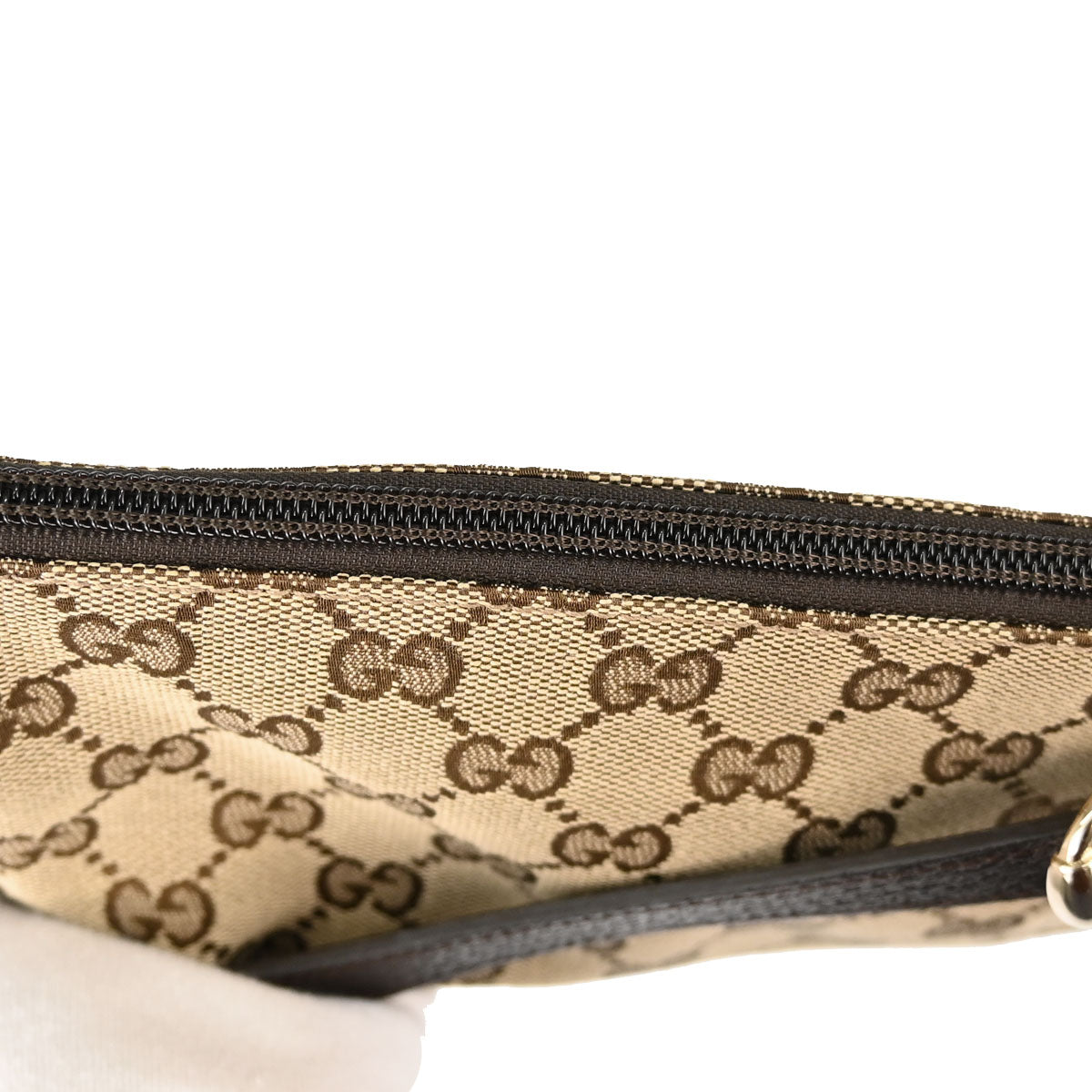 Gucci Beige Brown Canvas GG Handbag