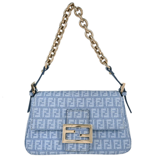 Fendi Light Blue Zucchino Handbag