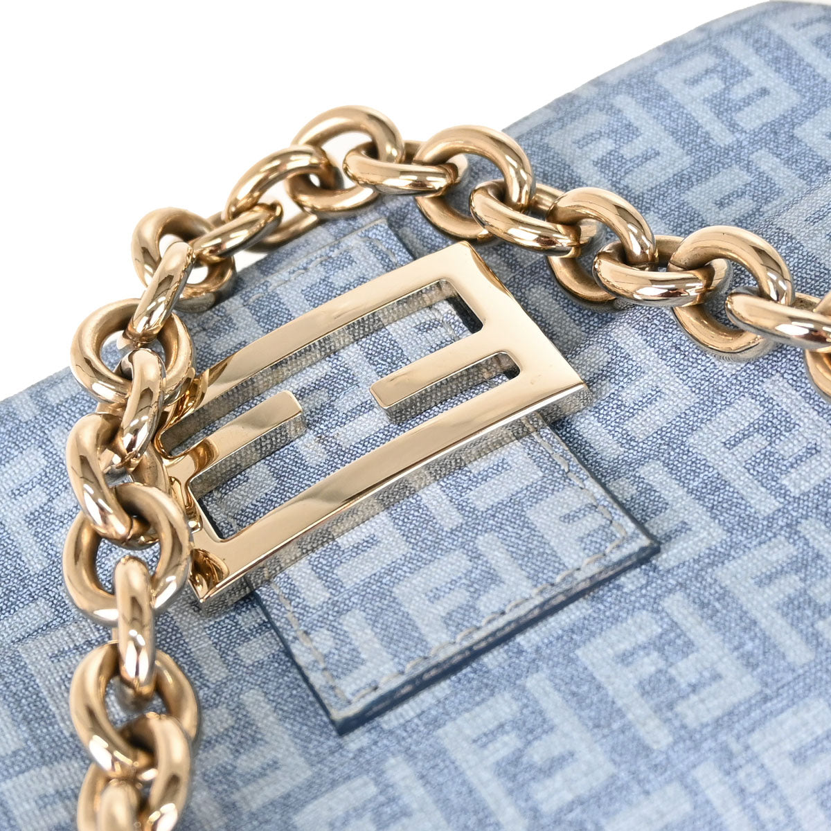 Fendi Light Blue Zucchino Handbag