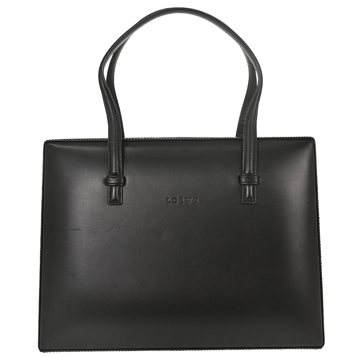Loewe Black Leather Tote Square Handbag