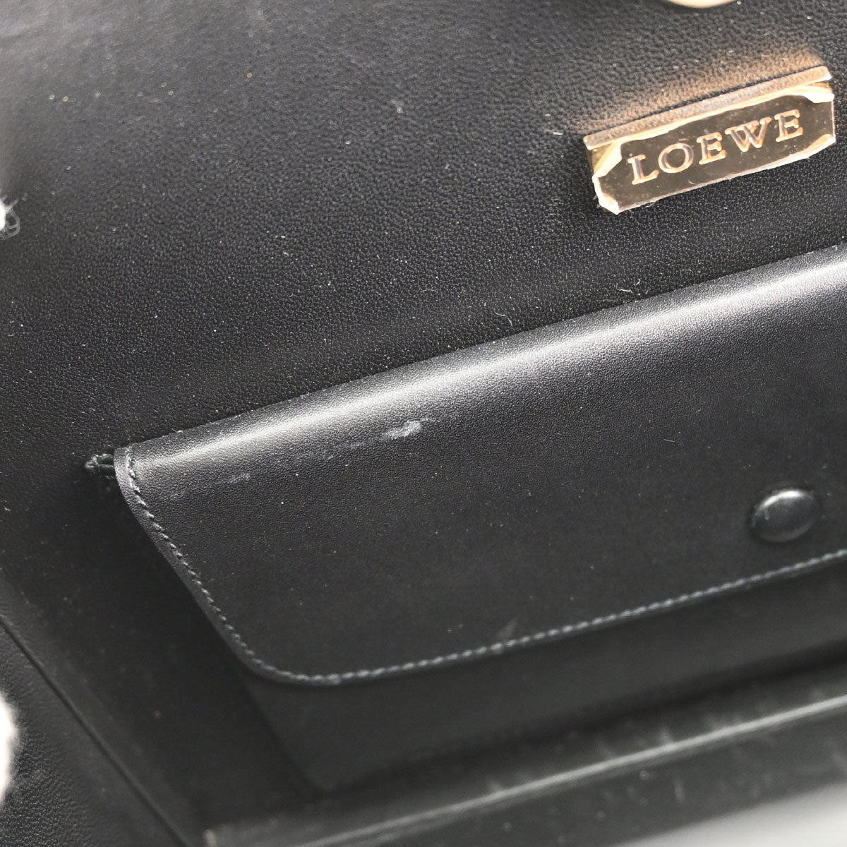Loewe Black Leather Tote Square Handbag