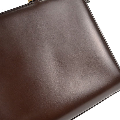 Yves Saint Laurent Brown Leather Tote Handbag