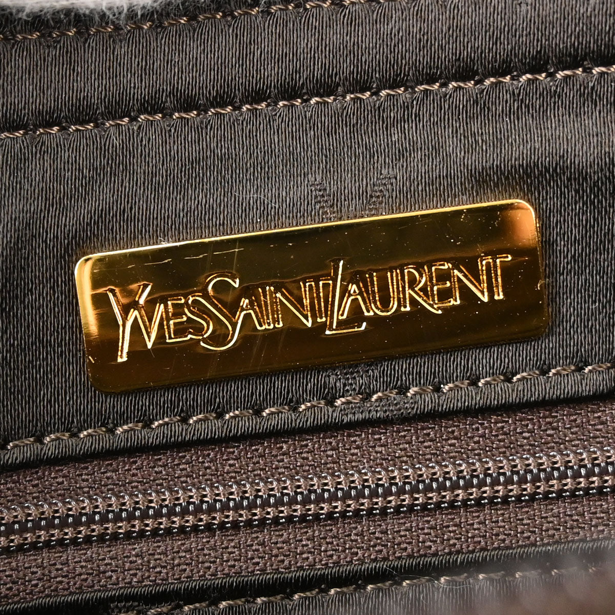Yves Saint Laurent Brown Leather Tote Handbag