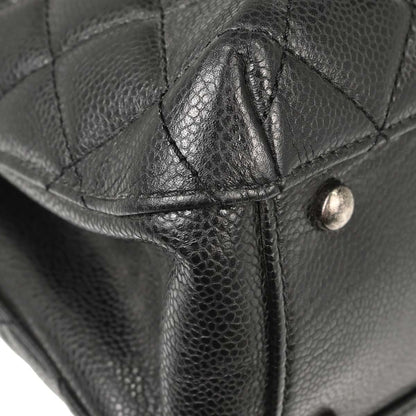 Chanel Black Caviar Skin Rock In Rome Shopping Tote Chain Handbag