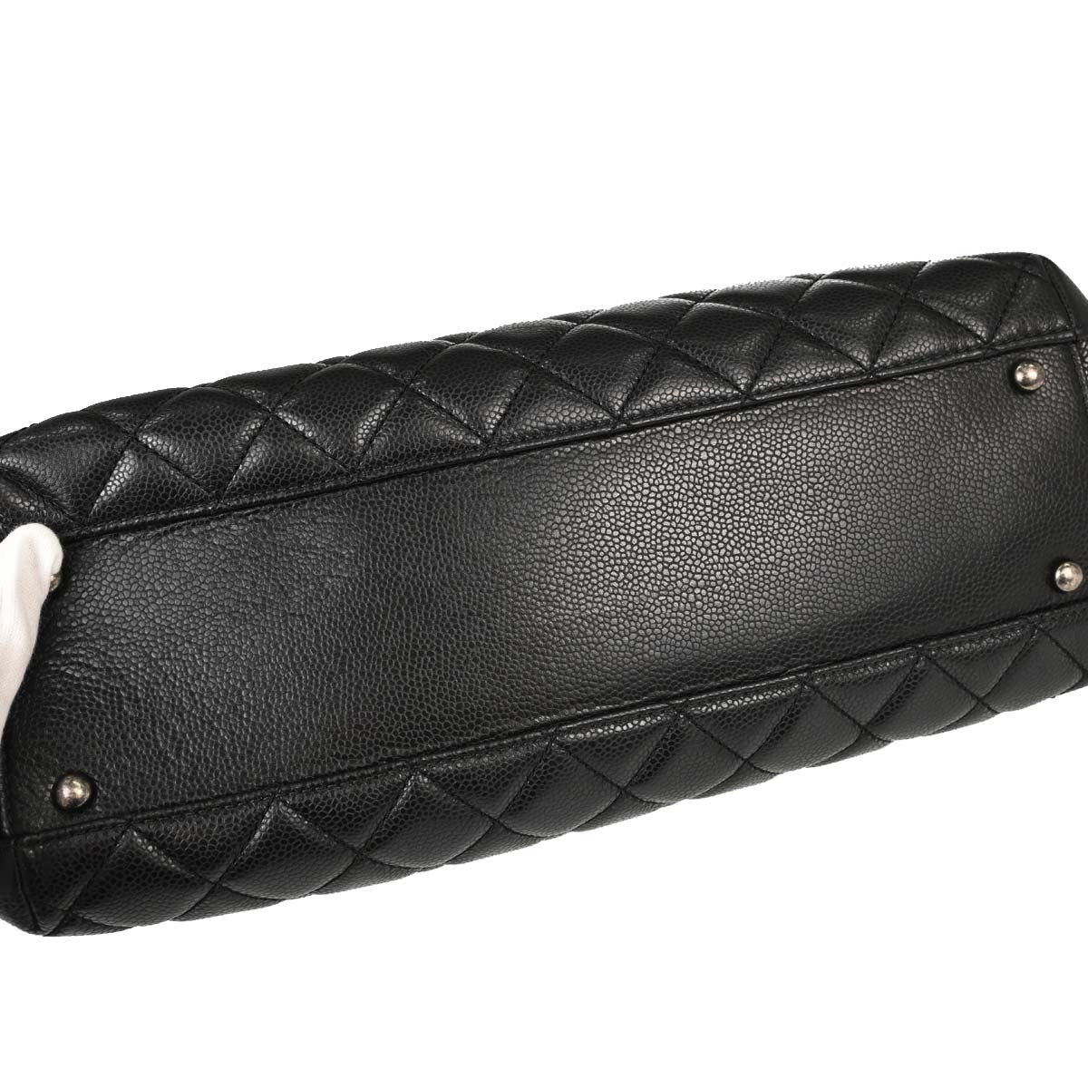 Chanel Black Caviar Skin Rock In Rome Shopping Tote Chain Handbag
