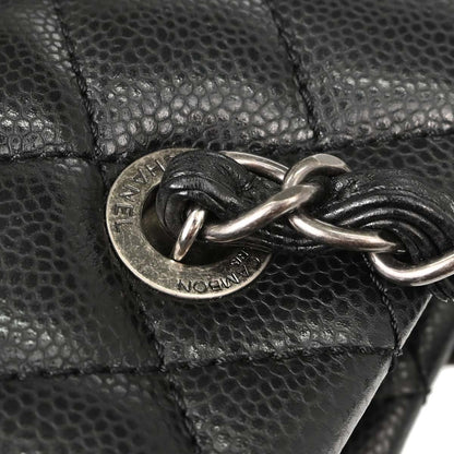Chanel Black Caviar Skin Rock In Rome Shopping Tote Chain Handbag