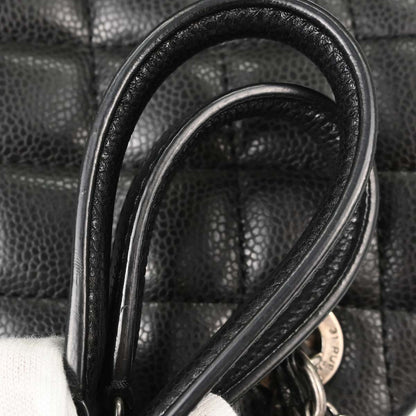 Chanel Black Caviar Skin Rock In Rome Shopping Tote Chain Handbag