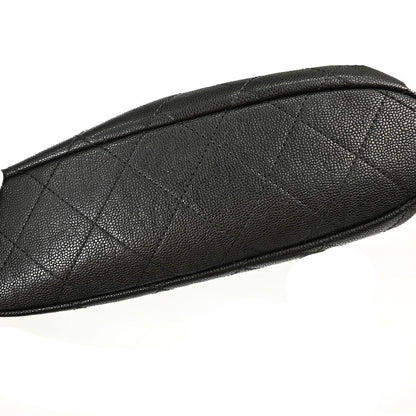 Chanel Black Caviar Skin Tote 2way Shoulder Handbag