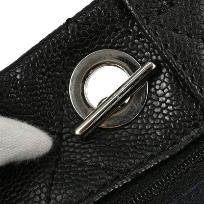 Chanel Black Caviar Skin Tote 2way Shoulder Handbag