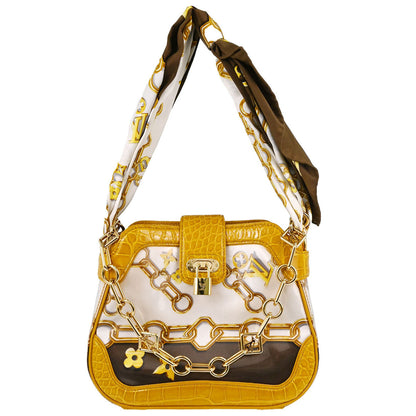 Louis Vuitton * Monogram Charms Crocodile Sackfrill Handbag M95151