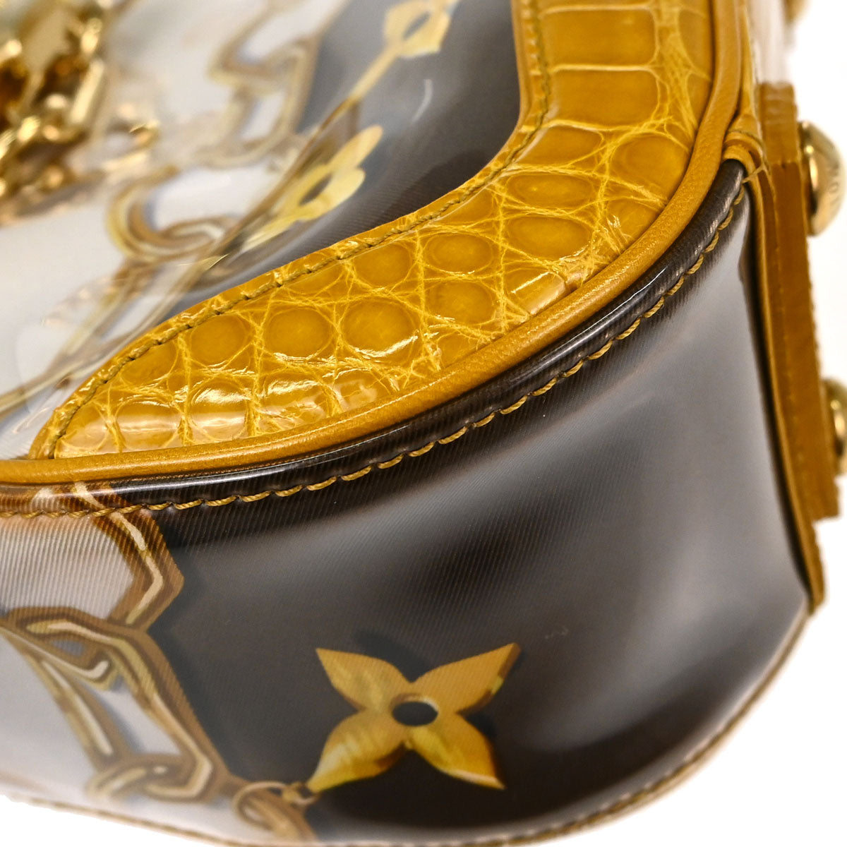 Louis Vuitton * Monogram Charms Crocodile Sackfrill Handbag M95151