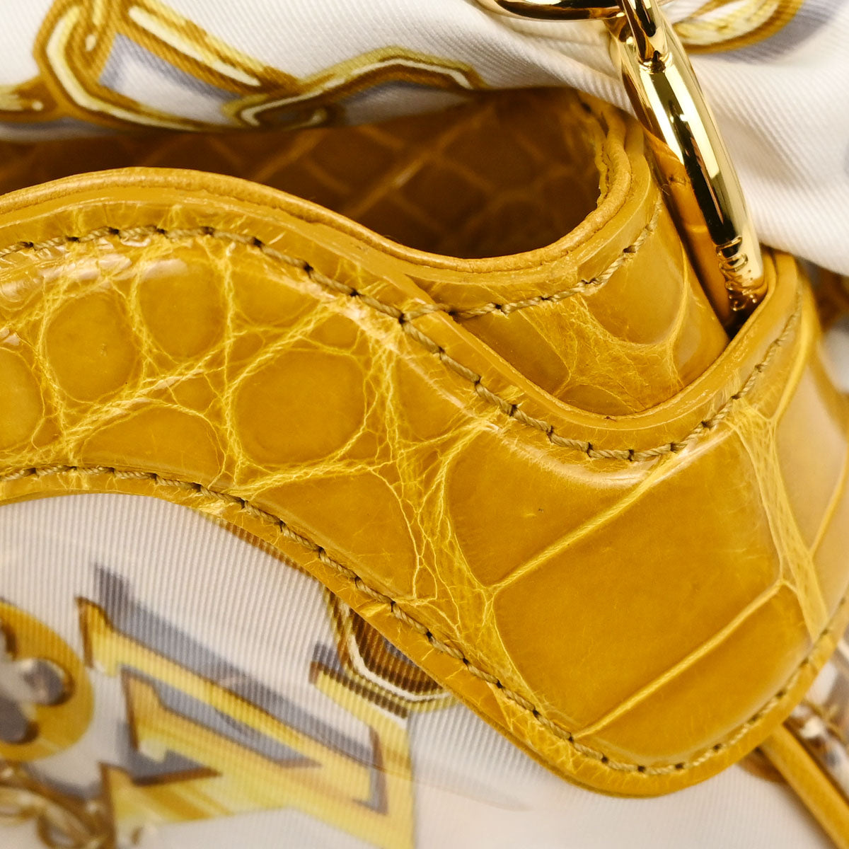 Louis Vuitton * Monogram Charms Crocodile Sackfrill Handbag M95151