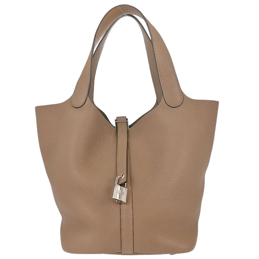 Hermes Beige de Weimar Taurillon Picotin Lock 22 MM Handbag