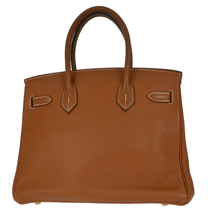 Hermes Gold Swift Birkin 30 Handbag
