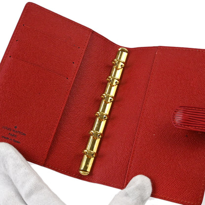 Louis Vuitton Red Epi Agenda PM Notebook Cover R20057 Small Good