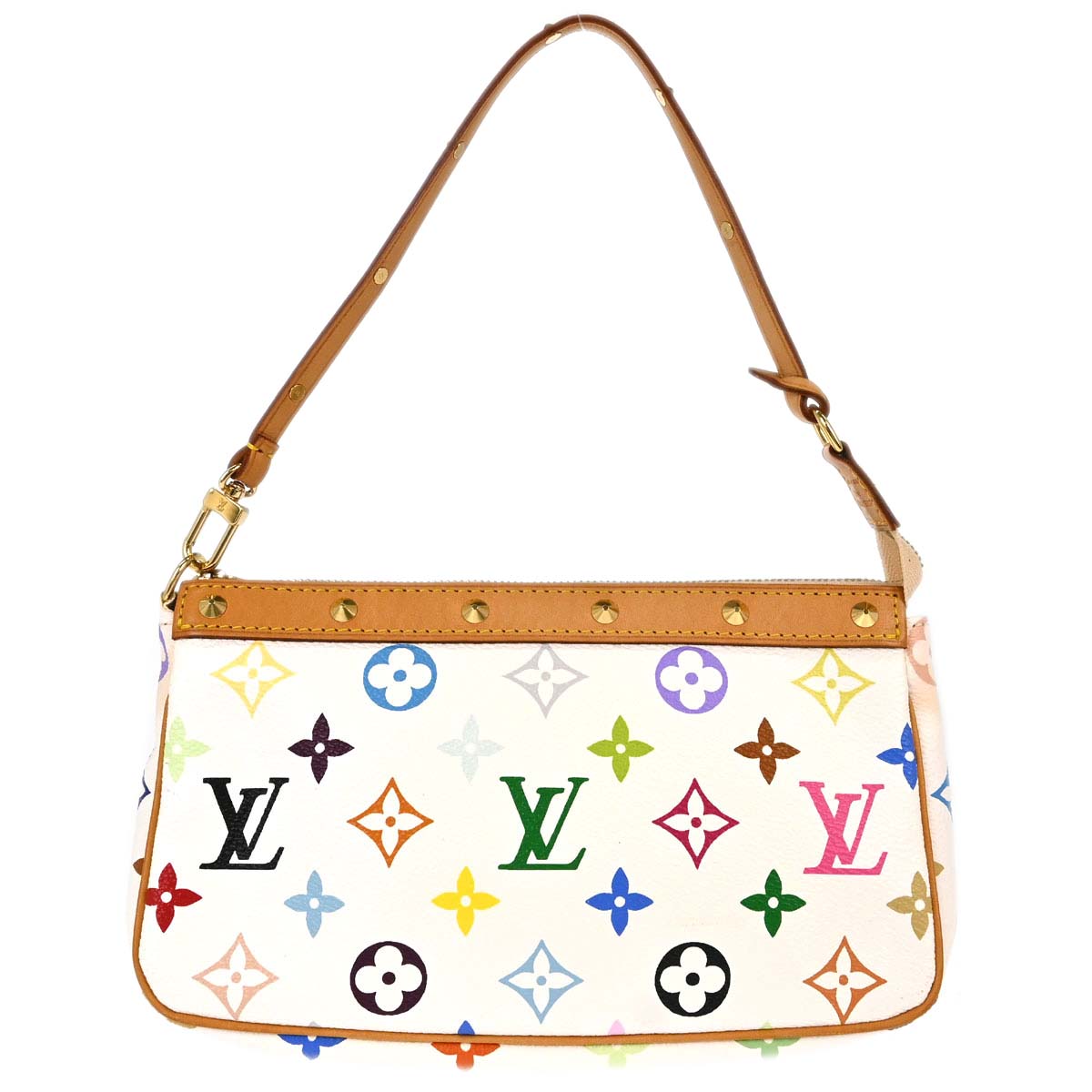 Louis Vuitton White Multicolor Pochette Accessoires M92649