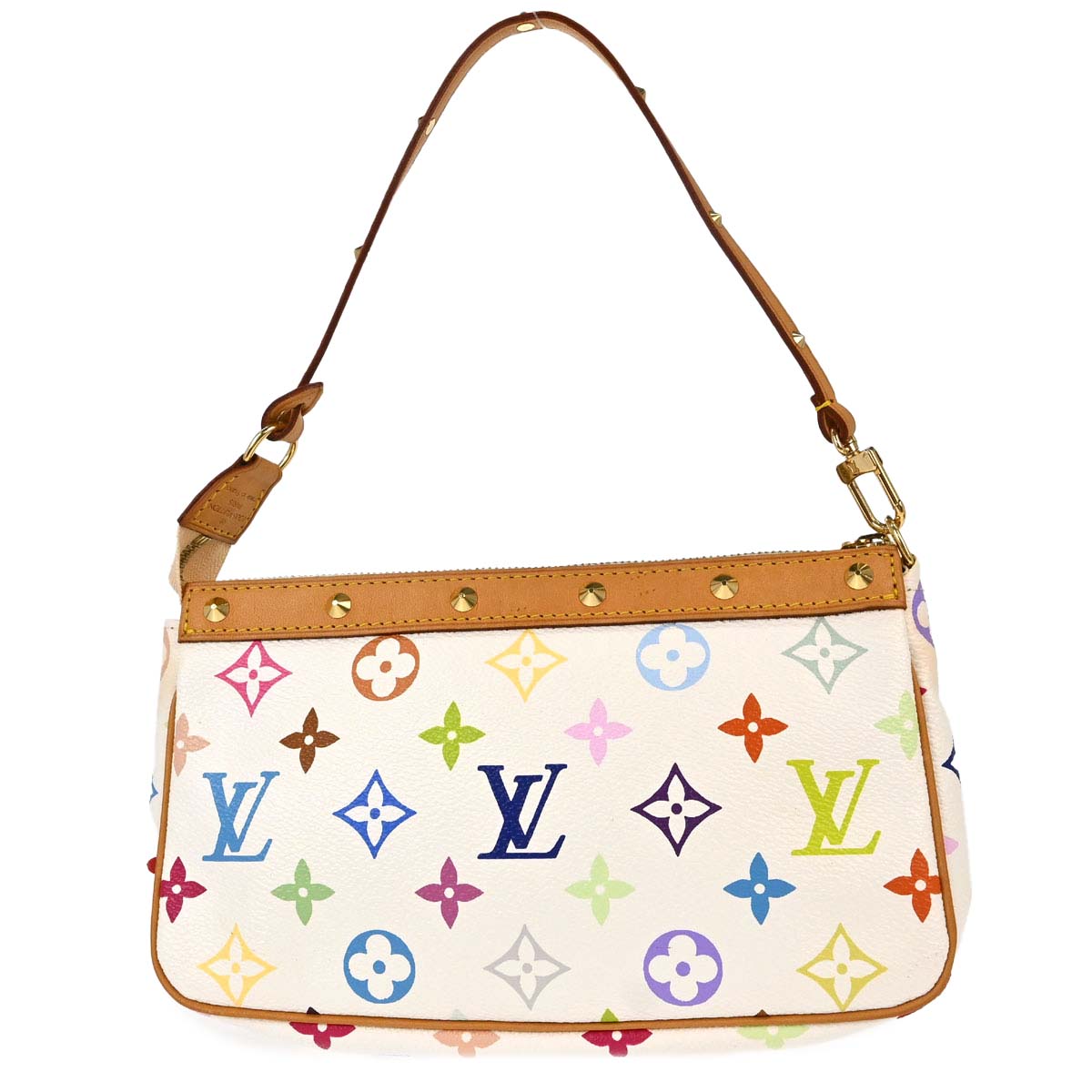 Louis Vuitton White Multicolor Pochette Accessoires M92649