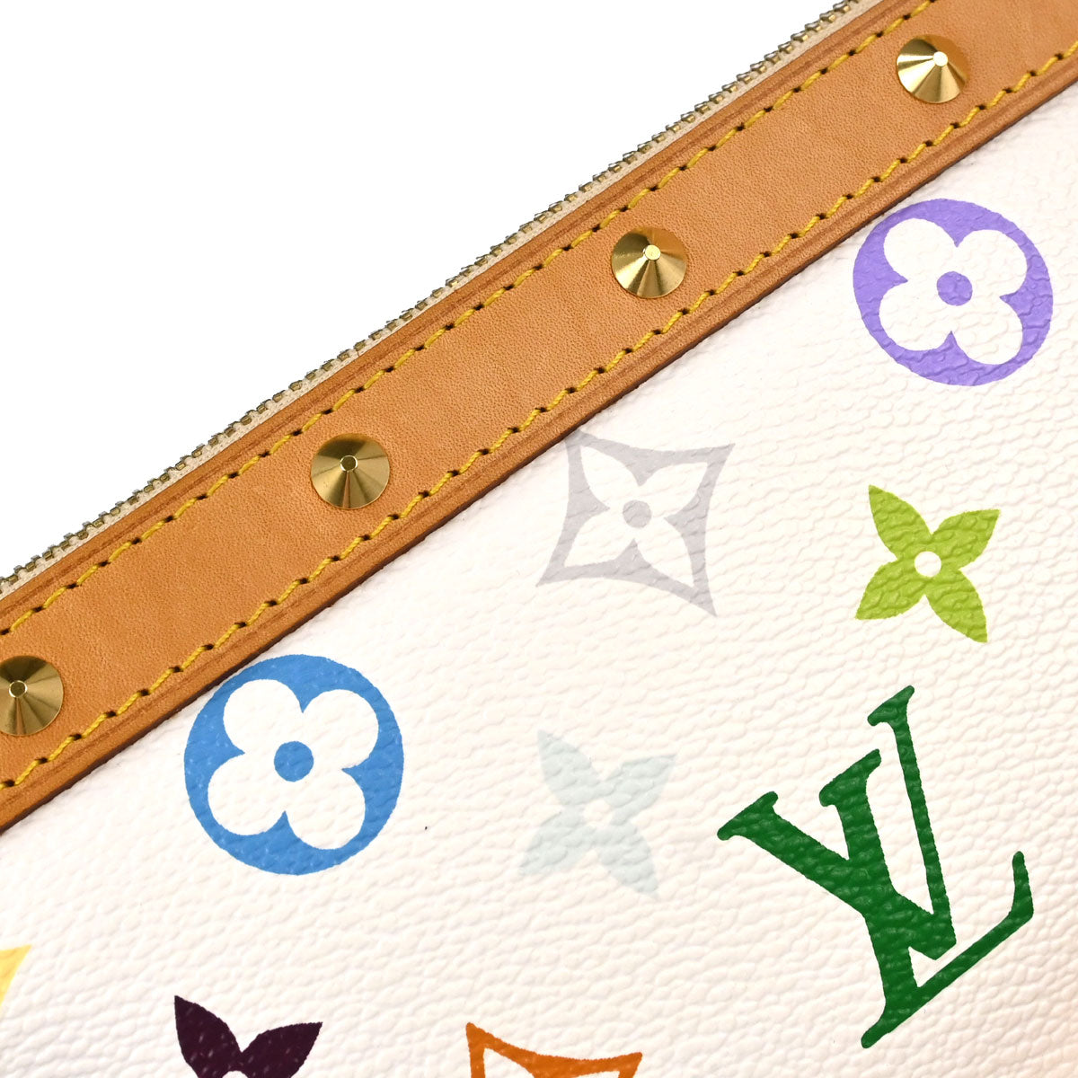 Louis Vuitton White Multicolor Pochette Accessoires M92649