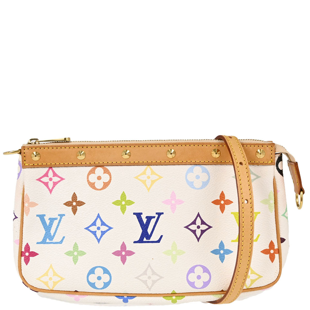 Louis Vuitton White Multicolor Pochette Accessoires Bag M92649