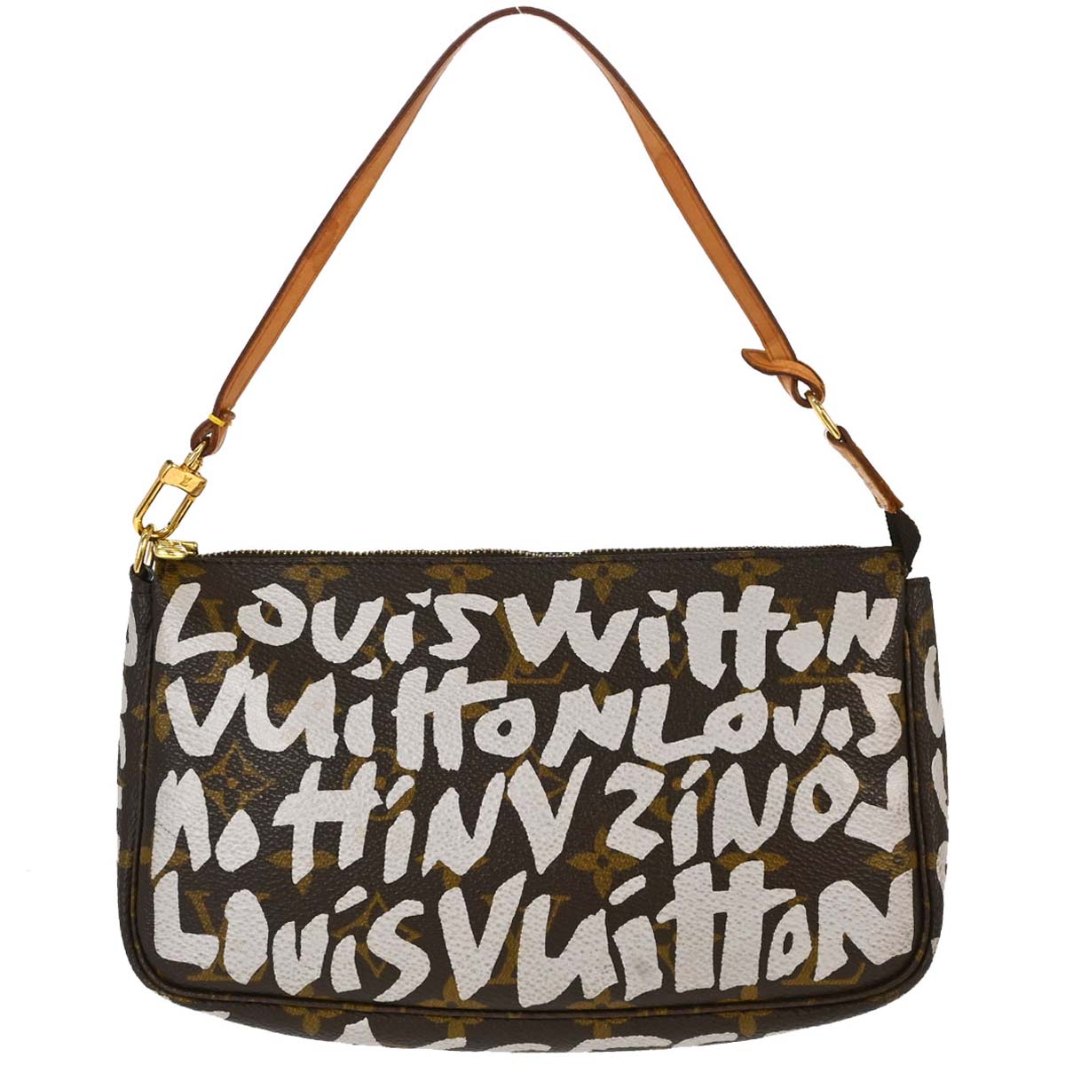 Louis Vuitton White Graffiti Pochette Accessoires Handbag M92192