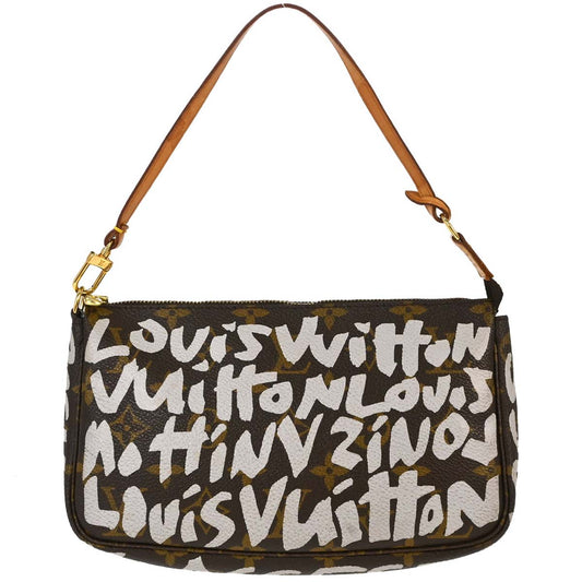 Louis Vuitton White Graffiti Pochette Accessoires Handbag M92192