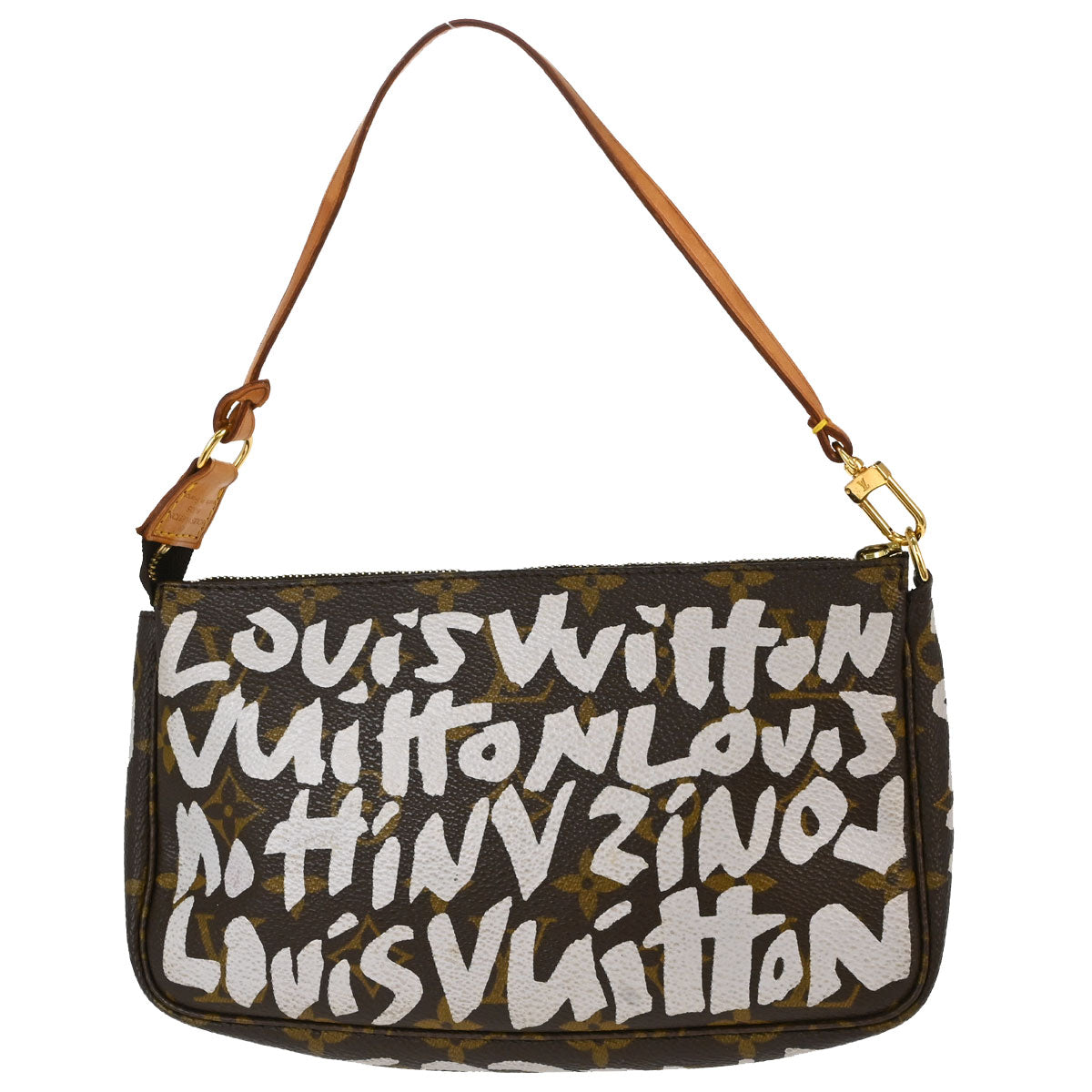 Louis Vuitton White Graffiti Pochette Accessoires Handbag M92192