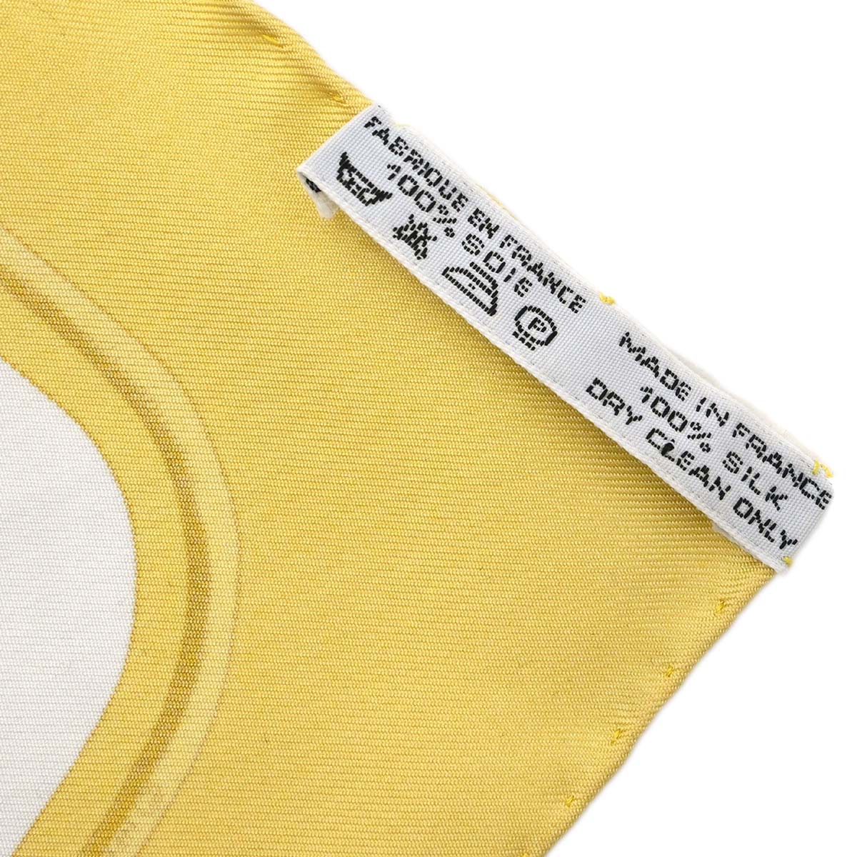 Hermes Scarf Carre 45 Tigre Royal Yellow Small Good