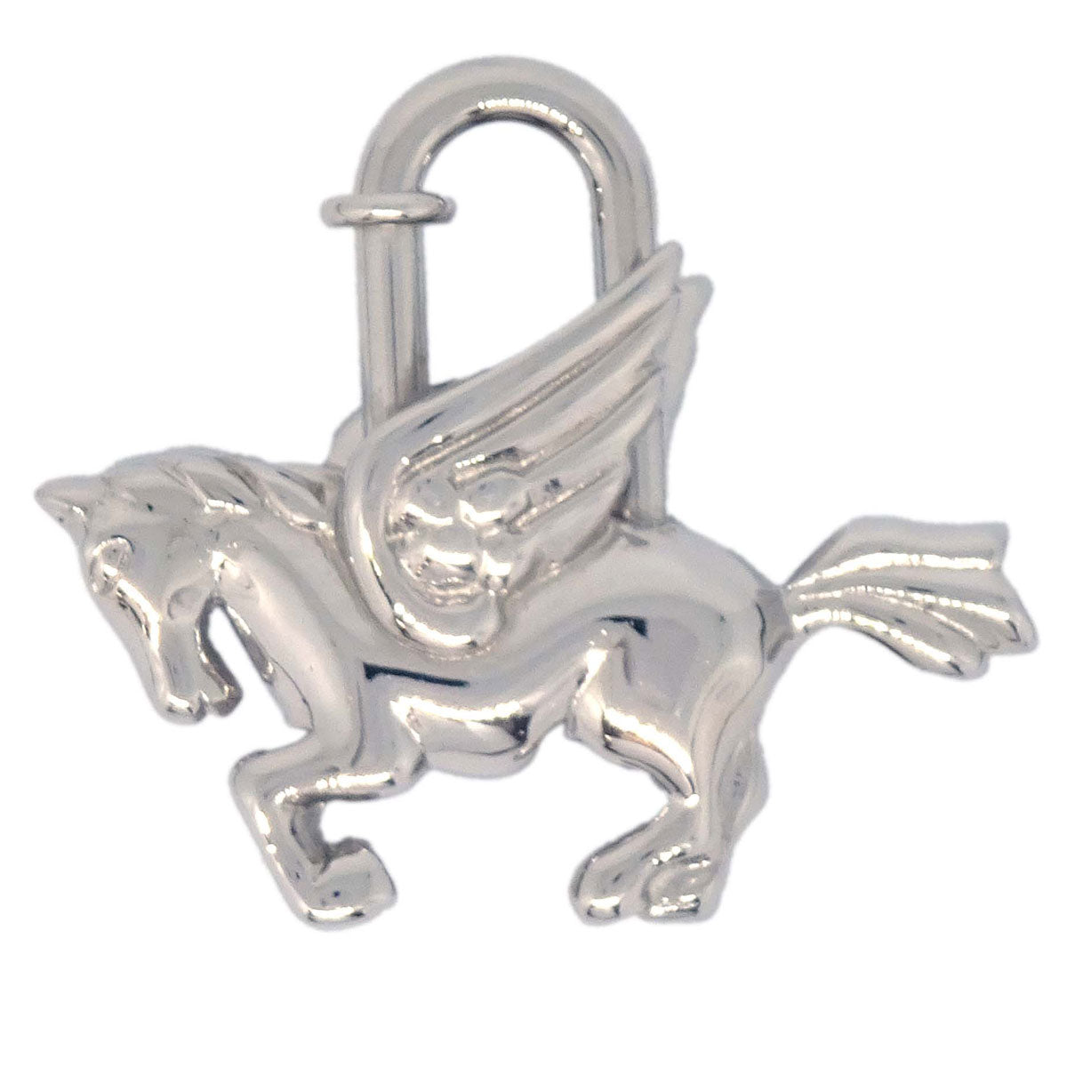 Hermes 1993 Le Cheval Pegasus Cadena Silver Small Good