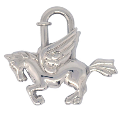 Hermes 1993 Le Cheval Pegasus Cadena Silver Small Good