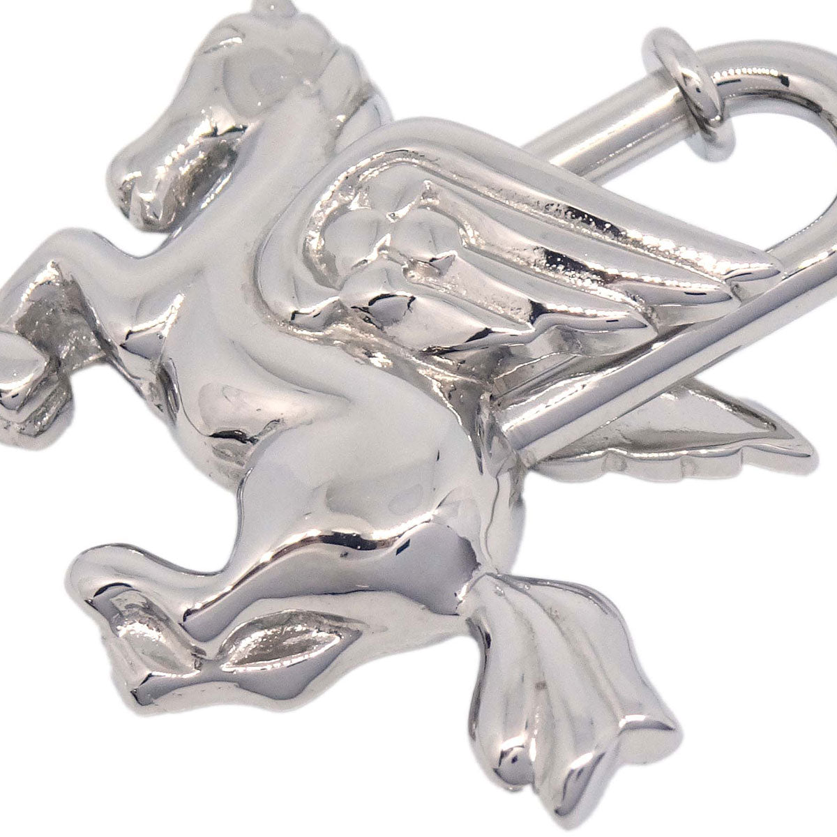Hermes 1993 Le Cheval Pegasus Cadena Silver Small Good