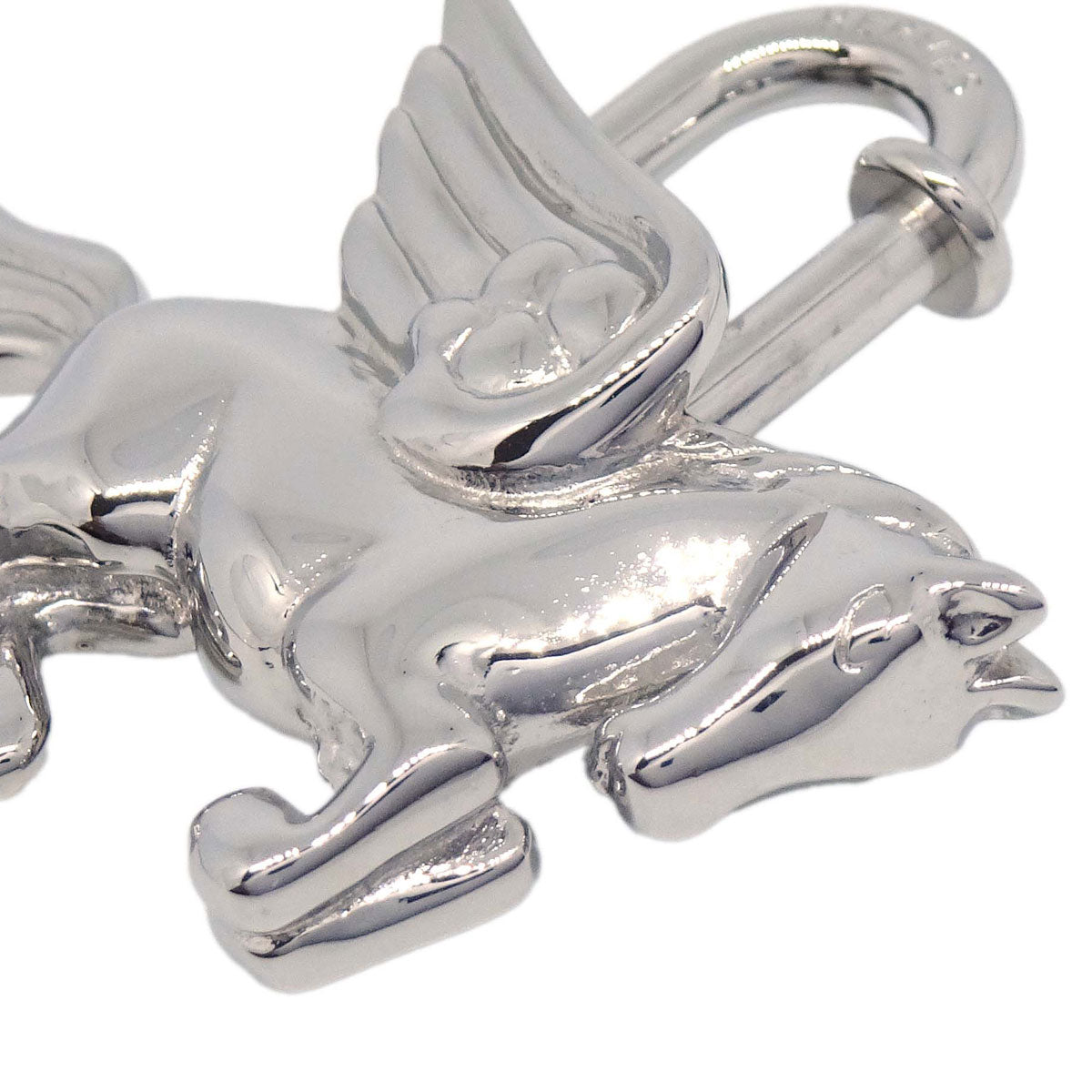 Hermes 1993 Le Cheval Pegasus Cadena Silver Small Good