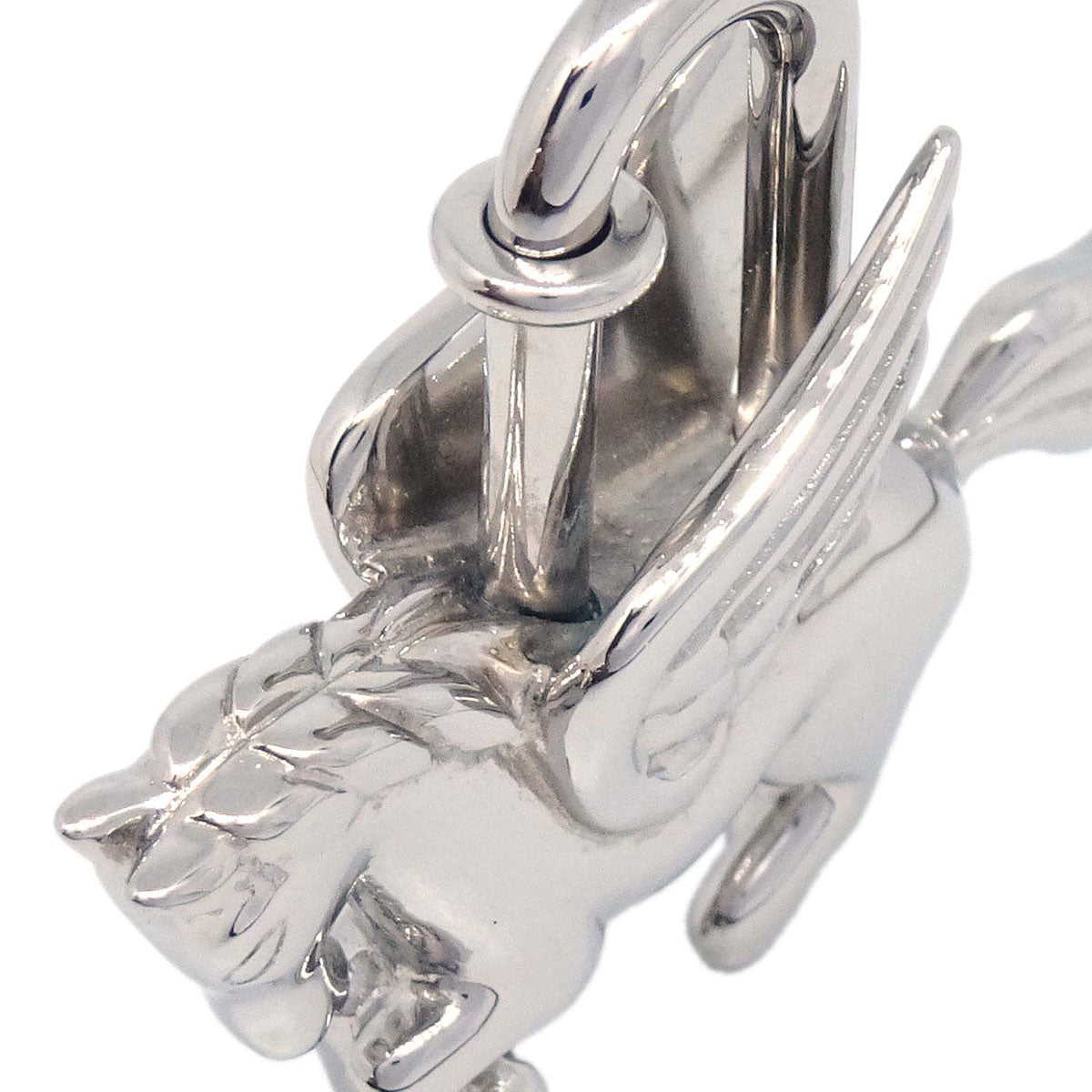 Hermes 1993 Le Cheval Pegasus Cadena Silver Small Good