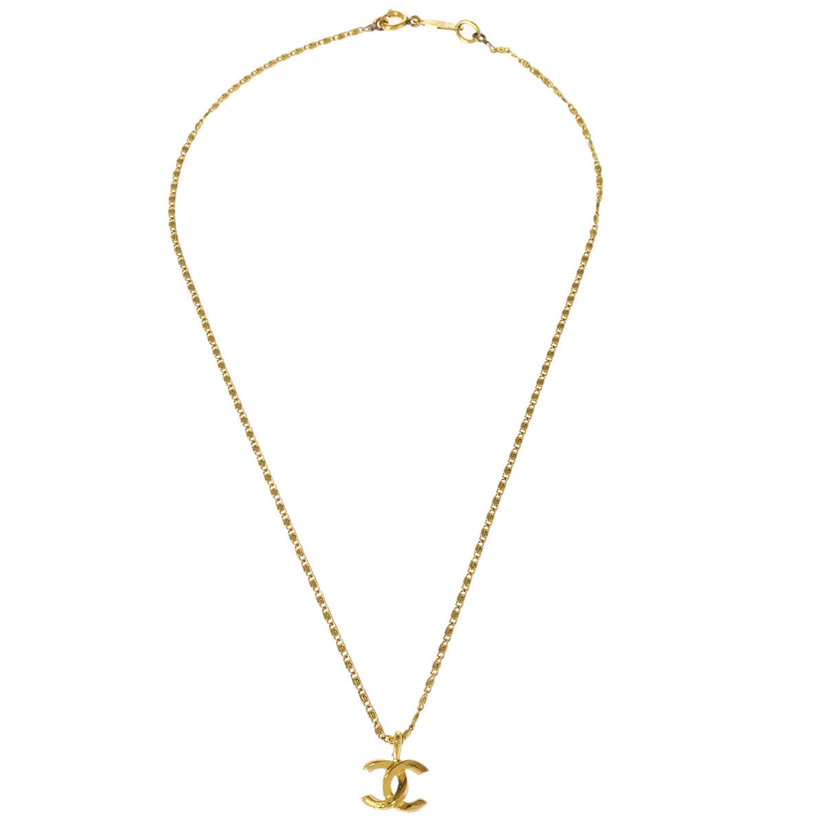 Chanel Gold CC Pendant Necklace 1982
