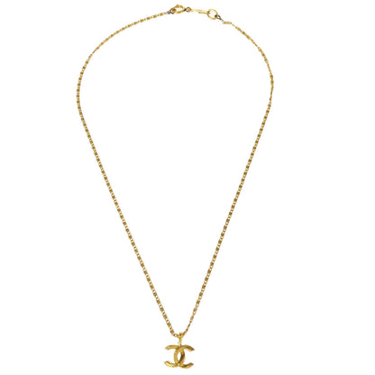 Chanel Gold CC Pendant Necklace 1982