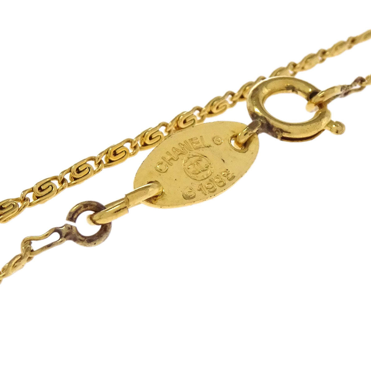 Chanel Gold CC Pendant Necklace 1982