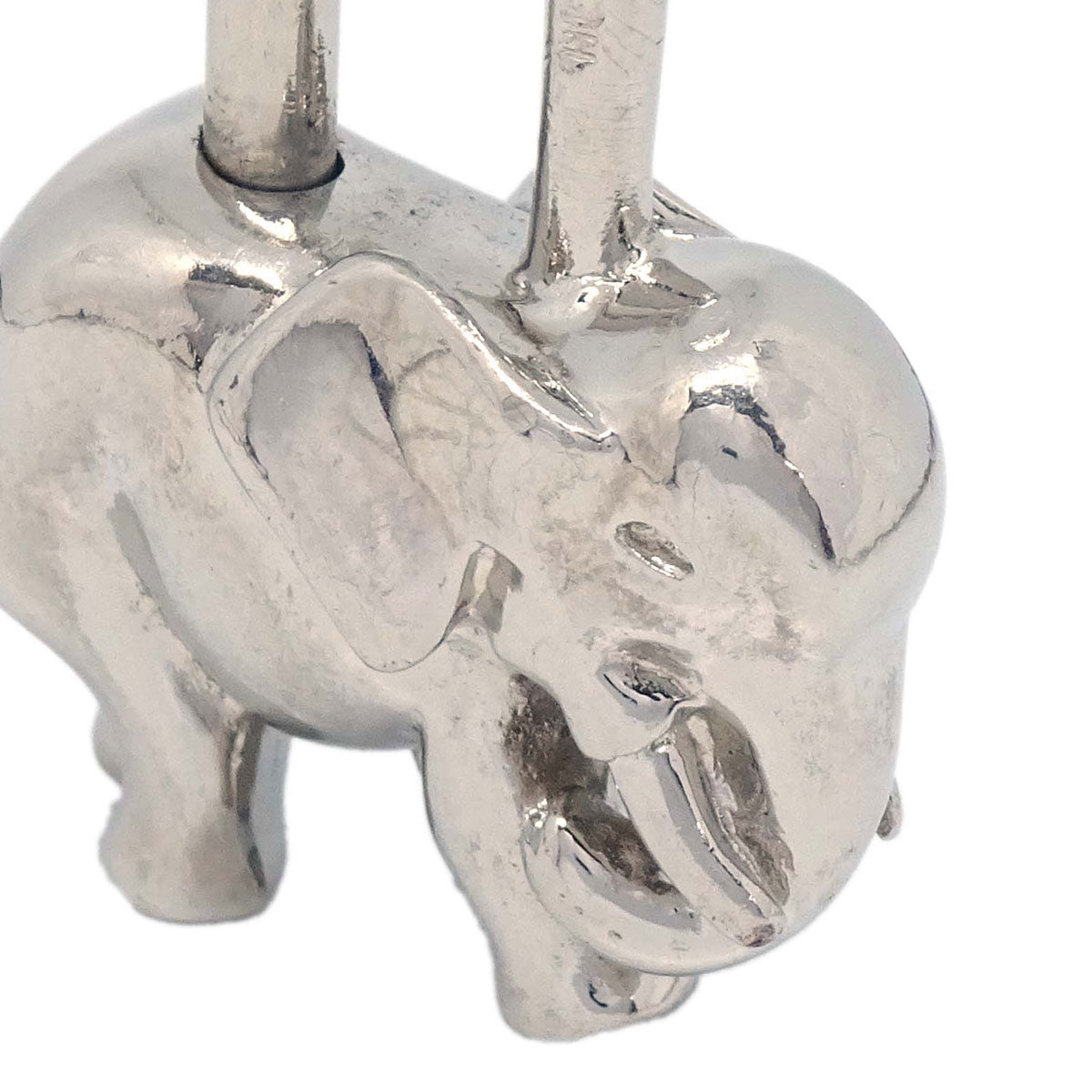 Hermes 1988 Elephant Cadena Silver Small Good