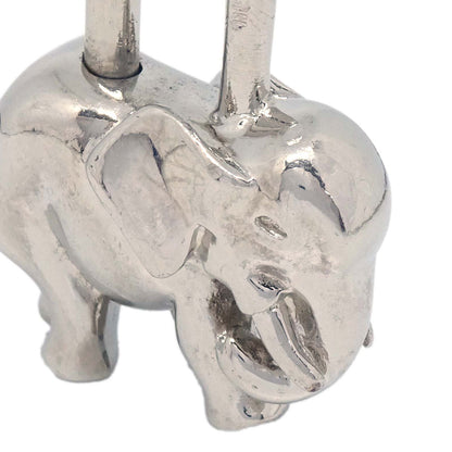 Hermes 1988 Elephant Cadena Silver Small Good