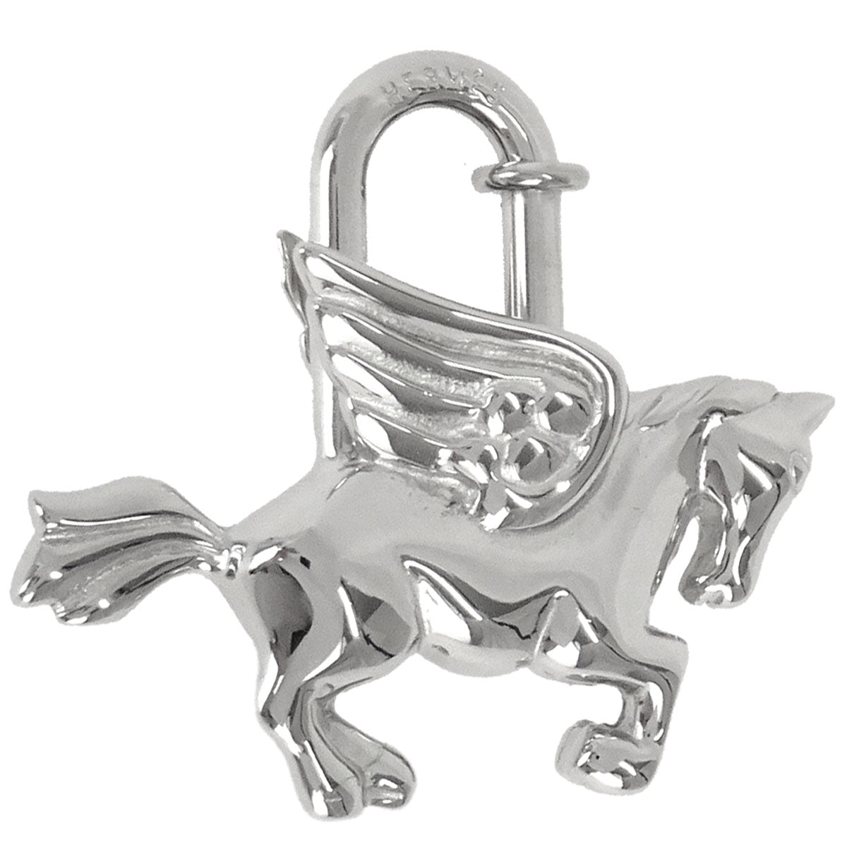 Hermes 1993 Le Cheval Pegasus Cadena Silver Small Good